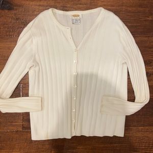 talbots cream cardigan
